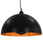 2 Pcs Plafonniers Noir Et Doré Semi - Sphérique E27 - www.minichezmoi.com
