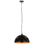 2 Pcs Plafonniers Noir Et Doré Semi - Sphérique E27 - www.minichezmoi.com