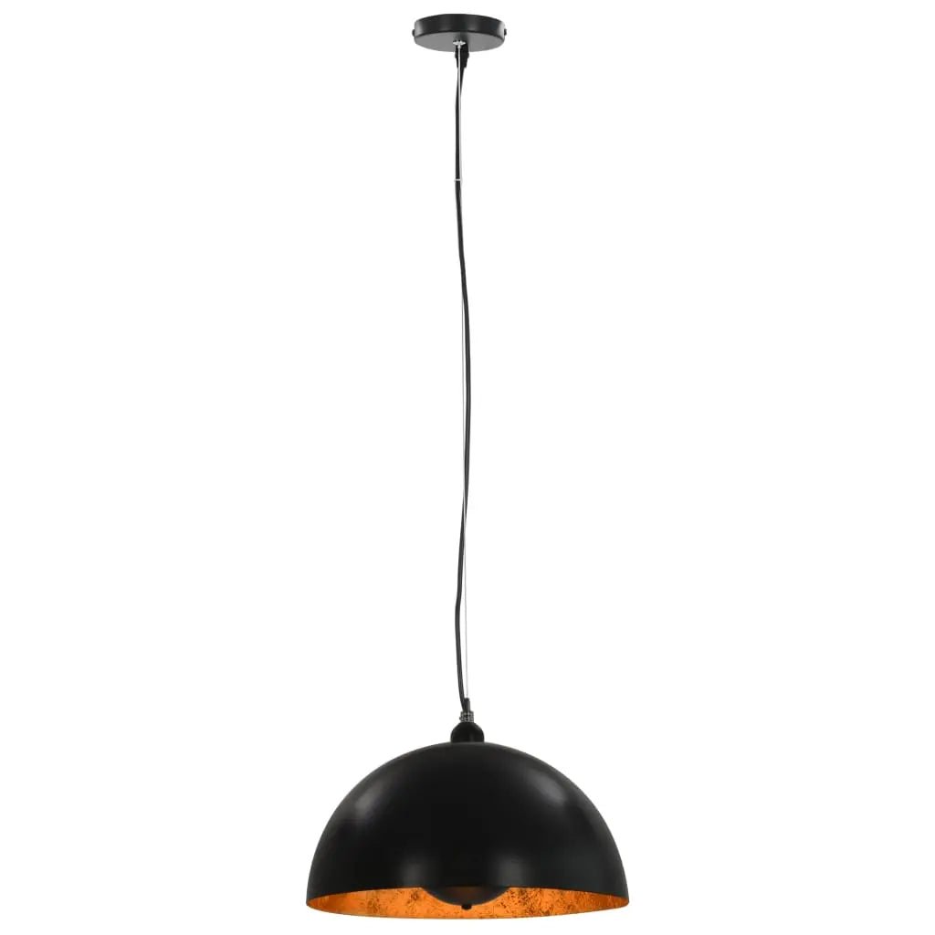 2 Pcs Plafonniers Noir Et Doré Semi - Sphérique E27 - www.minichezmoi.com
