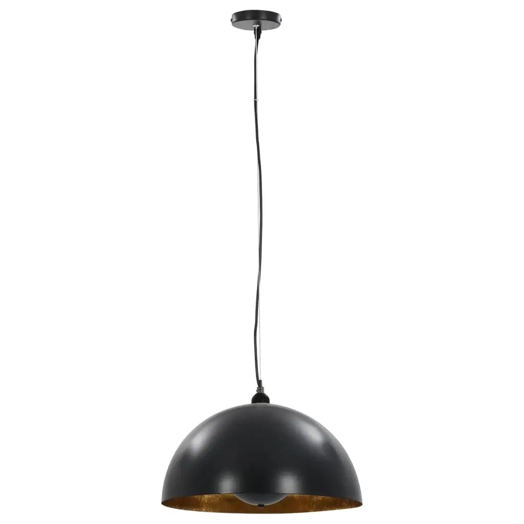 2 Pcs Plafonniers Noir Et Doré Semi - Sphérique E27 - www.minichezmoi.com