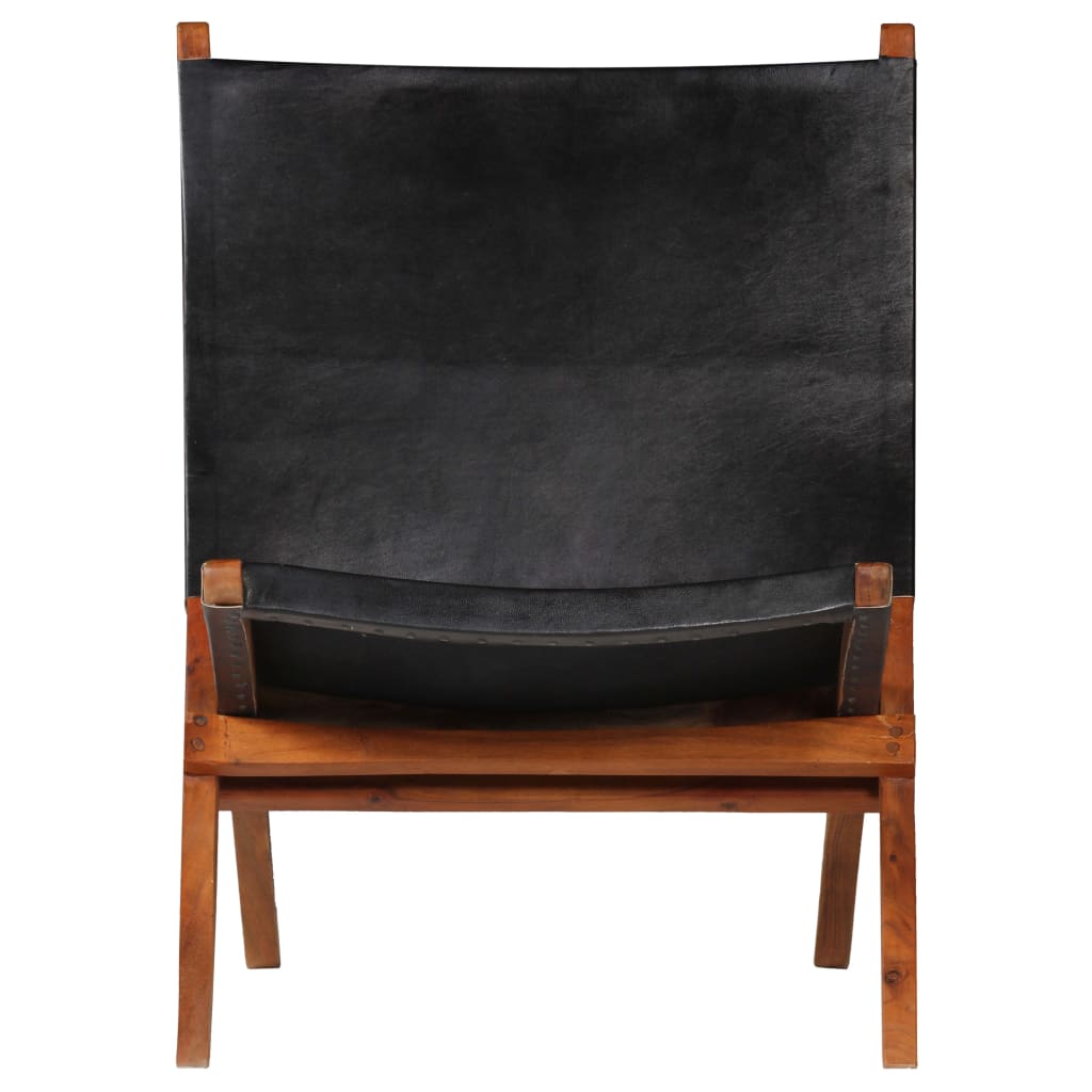 Chaise De Relaxation Pliable Cuir Véritable