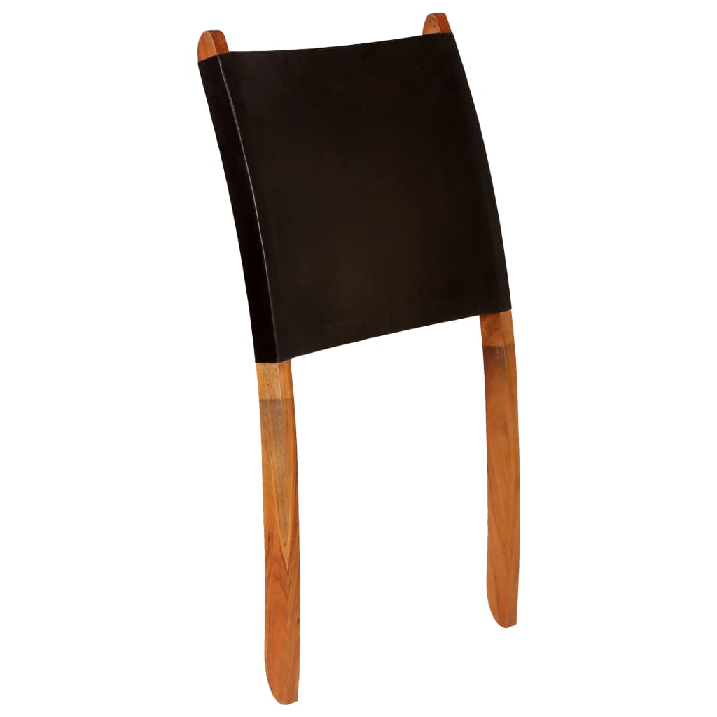 Chaise De Relaxation Pliable Cuir Véritable