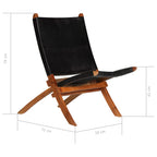 Chaise De Relaxation Pliable Cuir Véritable