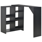 Table De Bar Avec Tablette Amovible Blanc 138X39X110 Cm