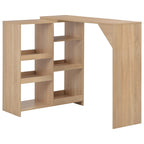 Table De Bar Avec Tablette Amovible Blanc 138X39X110 Cm