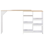 Table De Bar Avec Tablette Amovible Blanc 138X39X110 Cm