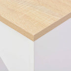 Table De Bar Avec Tablette Amovible Blanc 138X39X110 Cm