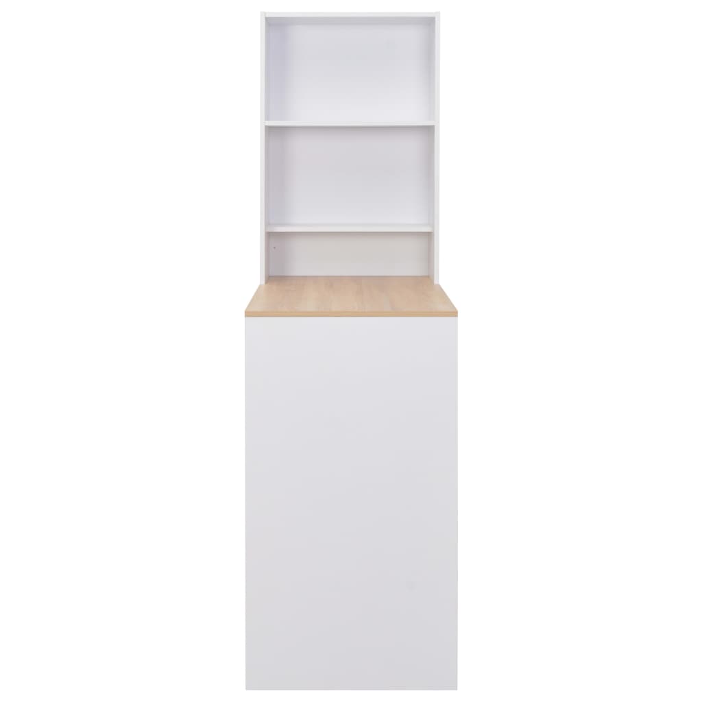 Table De Bar Avec Armoire Blanc 115X59X200 Cm