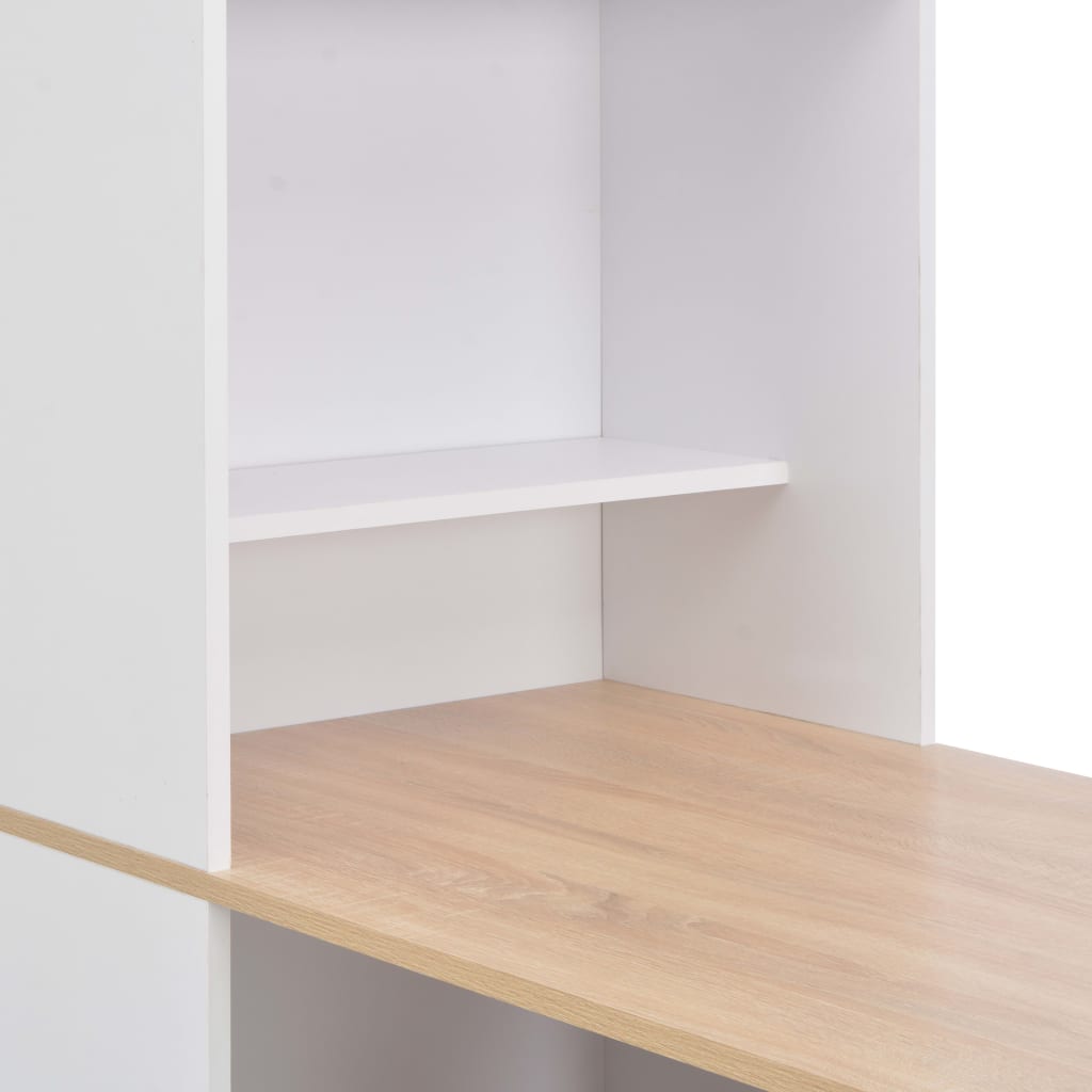 Table De Bar Avec Armoire Blanc 115X59X200 Cm