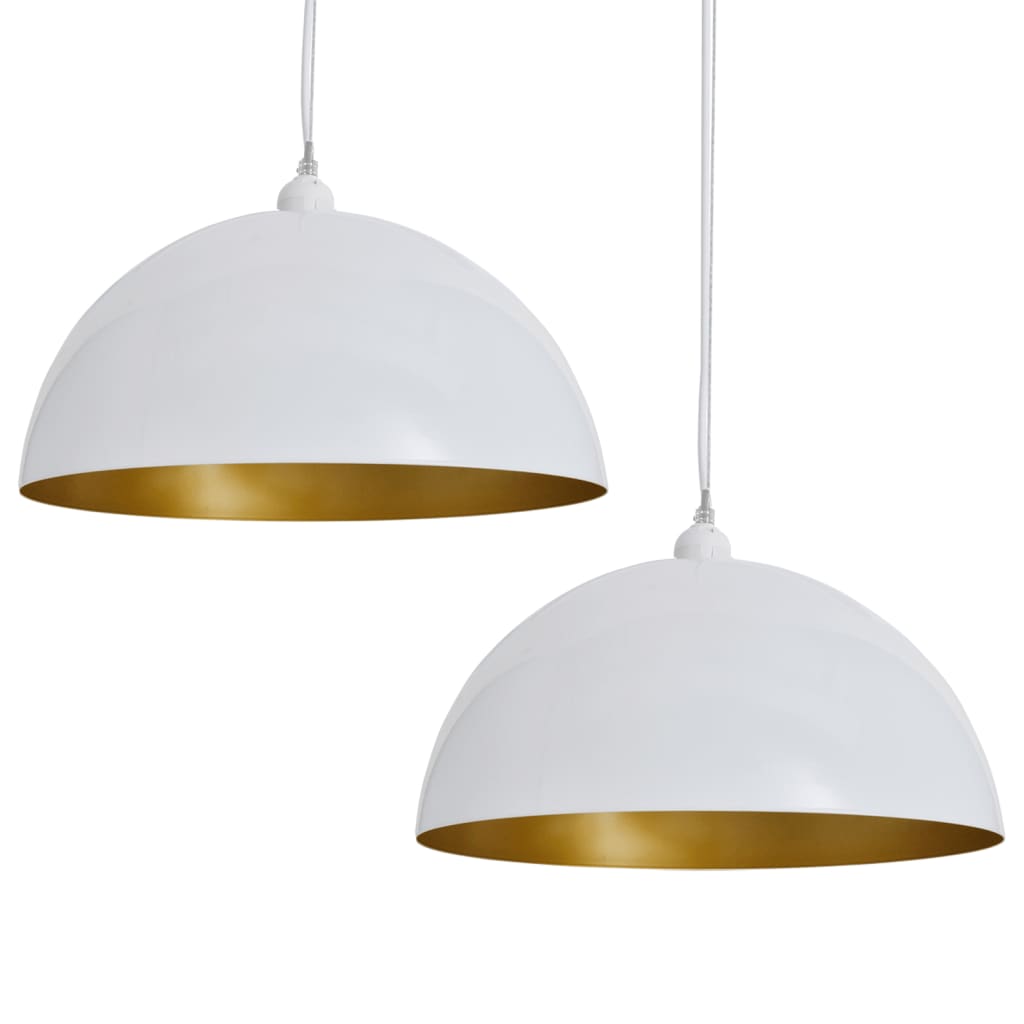 Plafonnier 2 Pcs Hauteur Réglable Semi-Sphérique