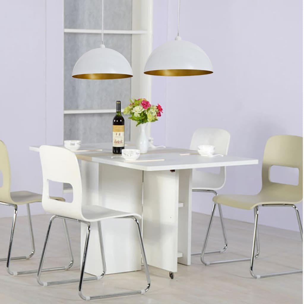 Plafonnier 2 Pcs Hauteur Réglable Semi-Sphérique