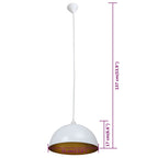 Plafonnier 2 Pcs Hauteur Réglable Semi-Sphérique