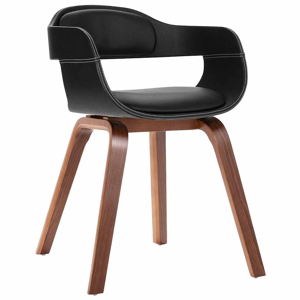 Chaise De Salle À Manger Bois Courbé Et Similicuir