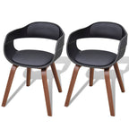 Chaise De Salle À Manger Bois Courbé Et Similicuir