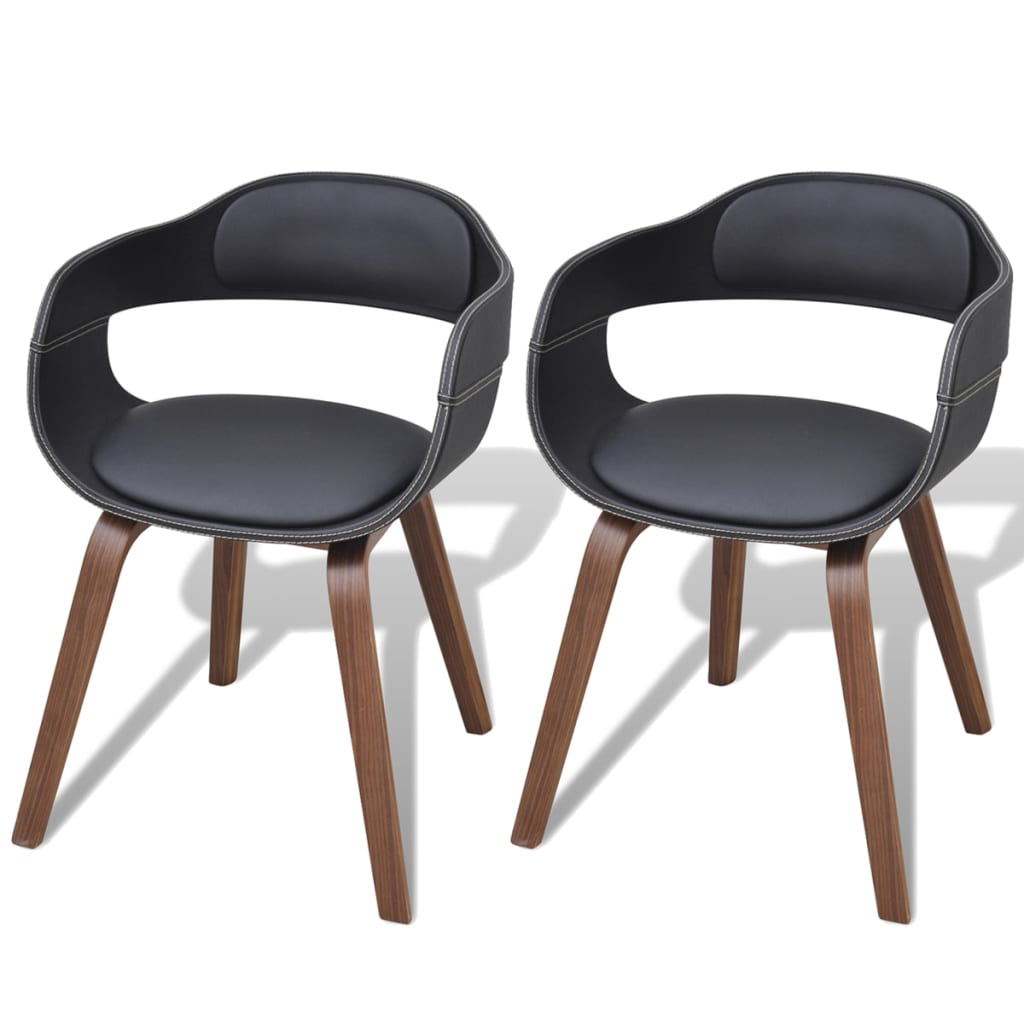 Chaise De Salle À Manger Bois Courbé Et Similicuir