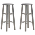 Tabouret De Bar Lot De 2 Métal Avec Siège En Mdf
