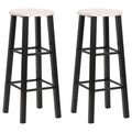 Tabouret De Bar Lot De 2 Métal Avec Siège En Mdf