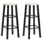 Tabouret De Bar Lot De 2 Métal Avec Siège En Mdf
