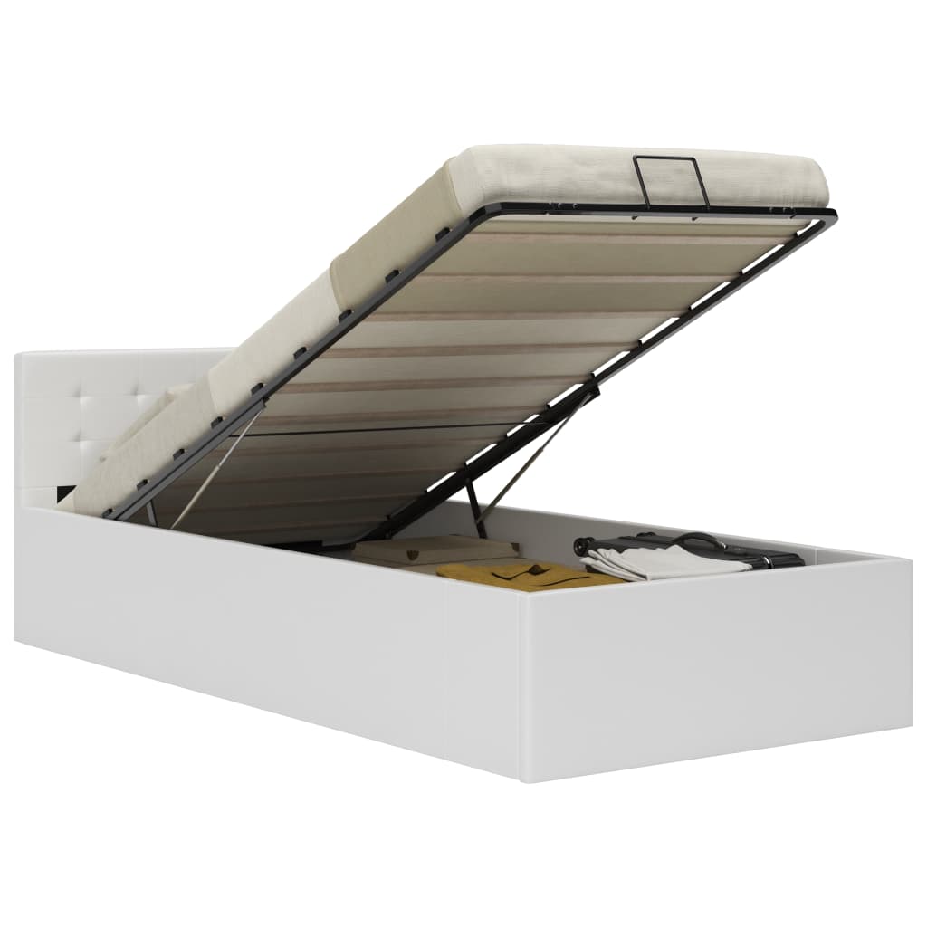 Cadre De Lit Avec Rangement Hydraulique Similicuir