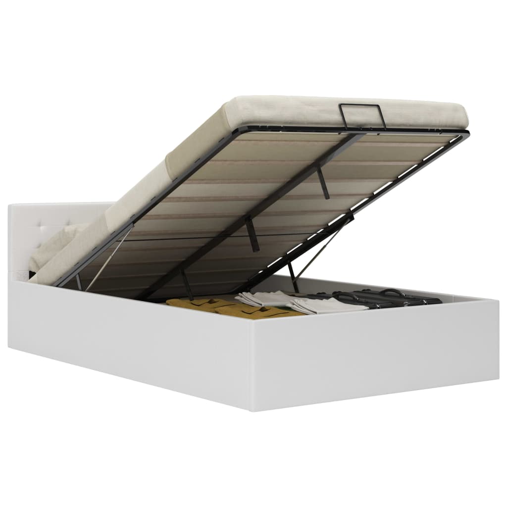 Cadre De Lit Avec Rangement Hydraulique Similicuir