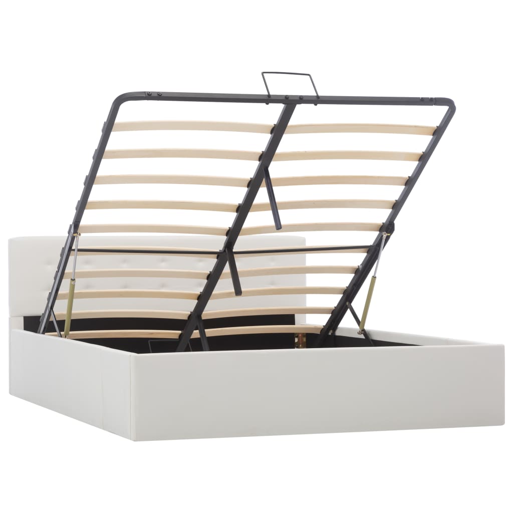 Cadre De Lit Avec Rangement Hydraulique Similicuir