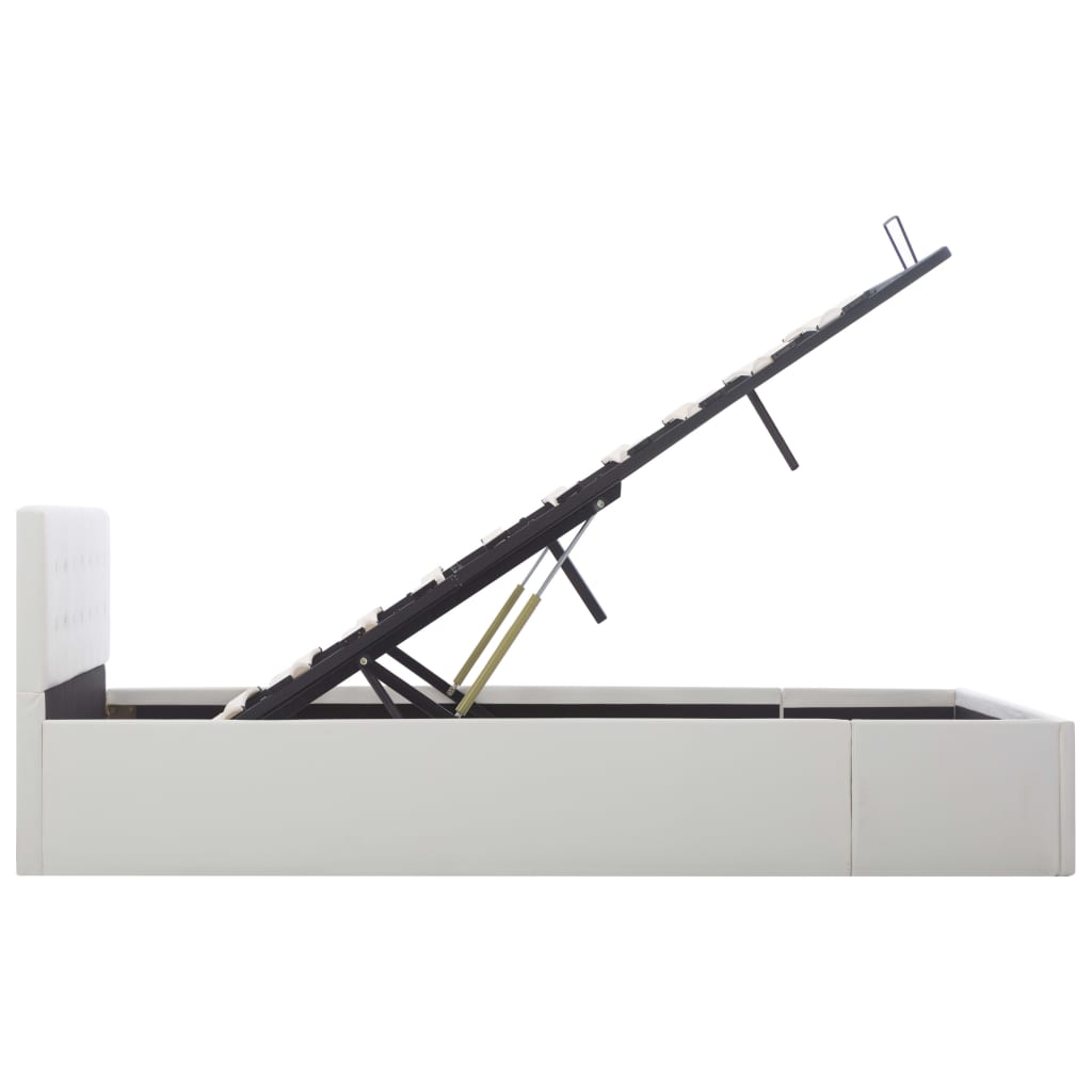 Cadre De Lit Avec Rangement Hydraulique Similicuir