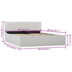 Cadre De Lit Avec Rangement Hydraulique Similicuir