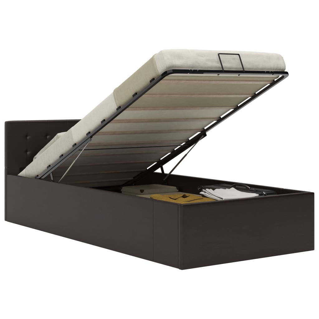 Cadre De Lit Avec Rangement Hydraulique Similicuir