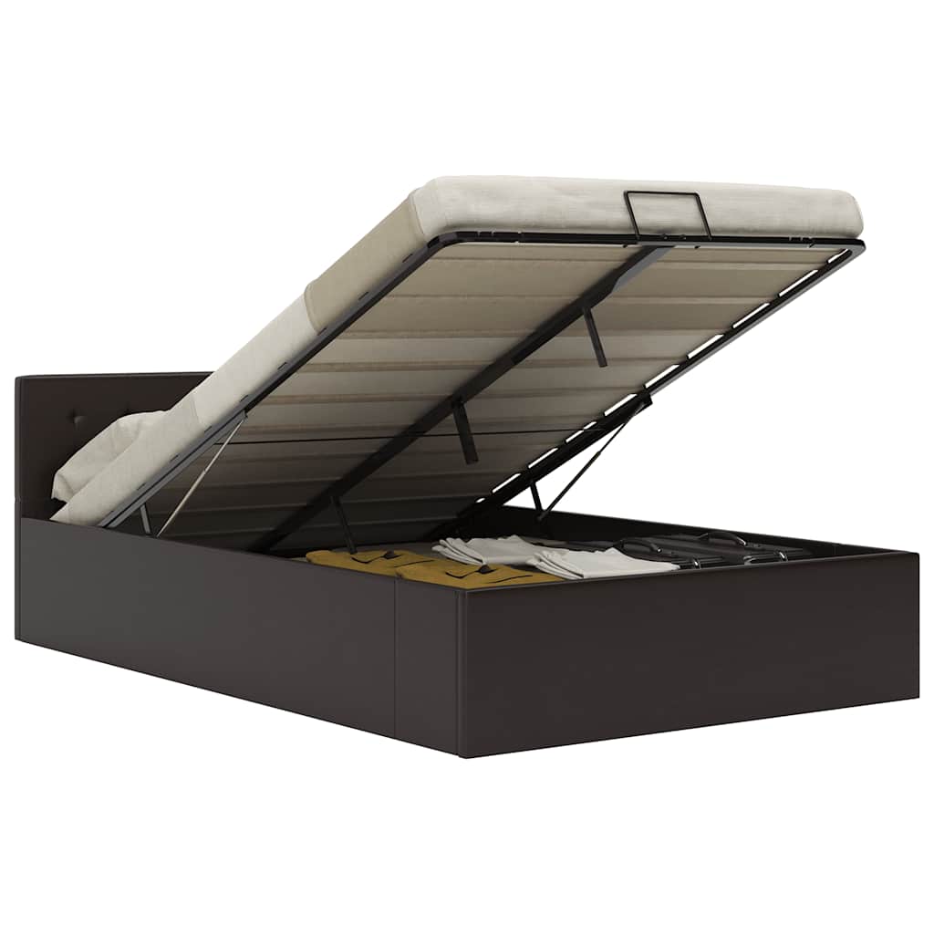 Cadre De Lit Avec Rangement Hydraulique Similicuir