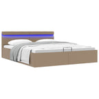 Cadre De Lit À Rangement Hydraulique Sans Matelas Avec Led