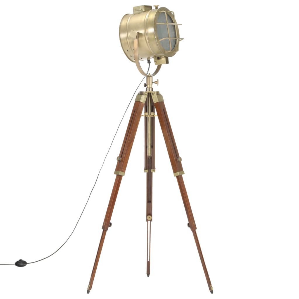 Lampadaire À Trépied Bois De Manguier Massif 165 Cm