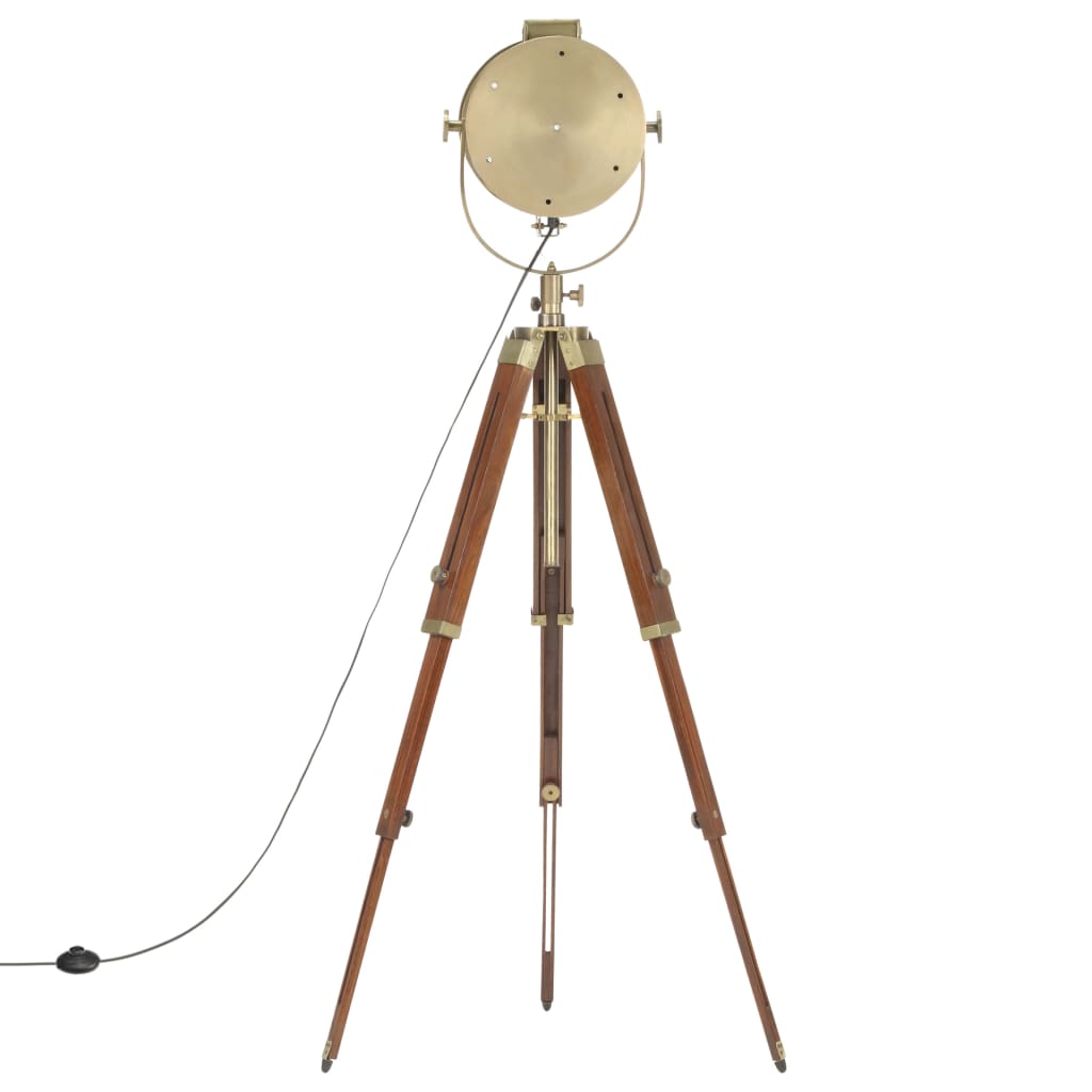 Lampadaire À Trépied Bois De Manguier Massif 165 Cm