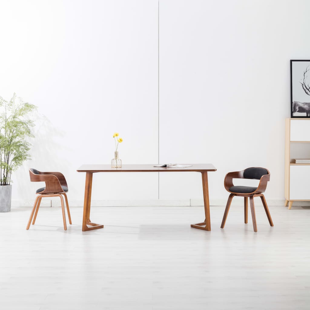 Chaise De Salle À Manger Bois Courbé Et Similicuir