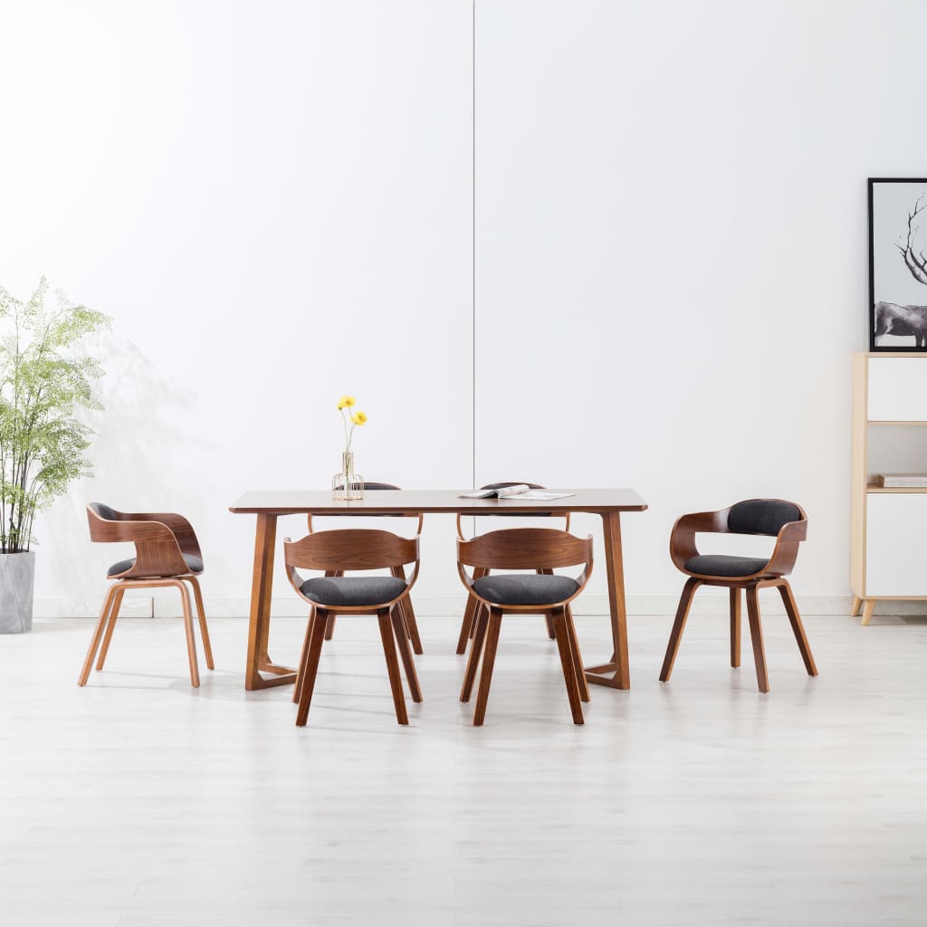 Chaise De Salle À Manger Bois Courbé Et Similicuir