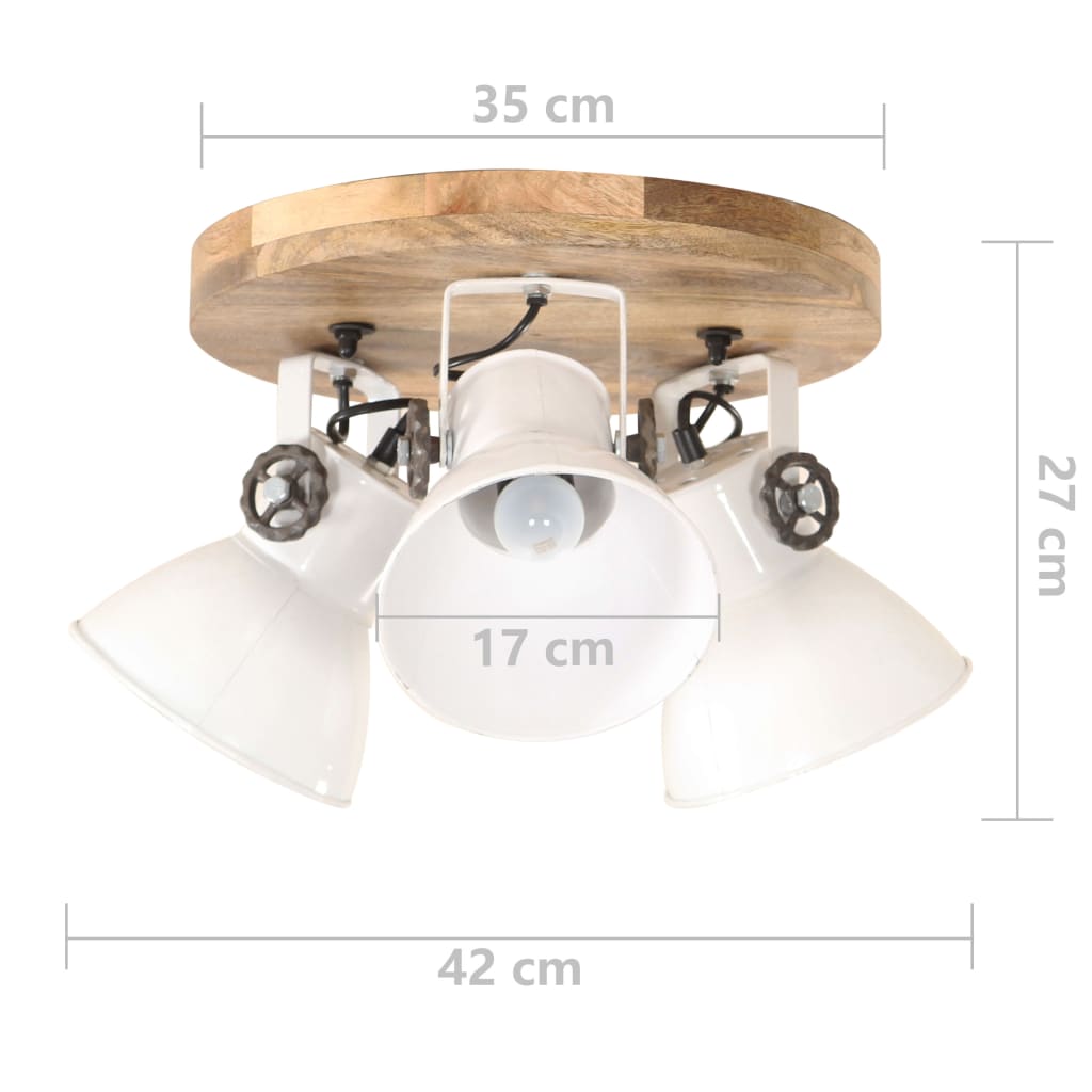 Plafonnier Industriel 25 W 42X27 Cm E27 Blanc