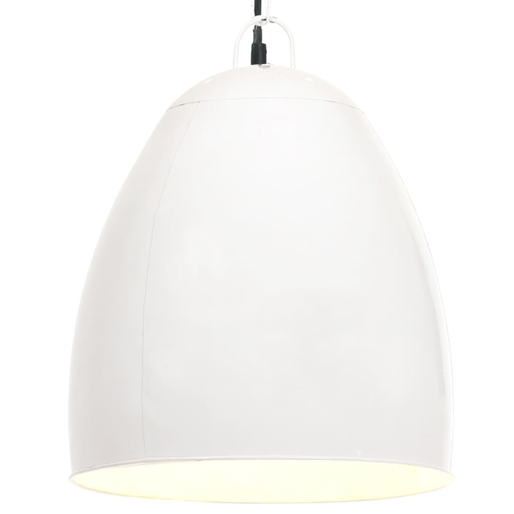 Lampe Suspendue Industrielle 25 W Rond 42 Cm E27 Blanc