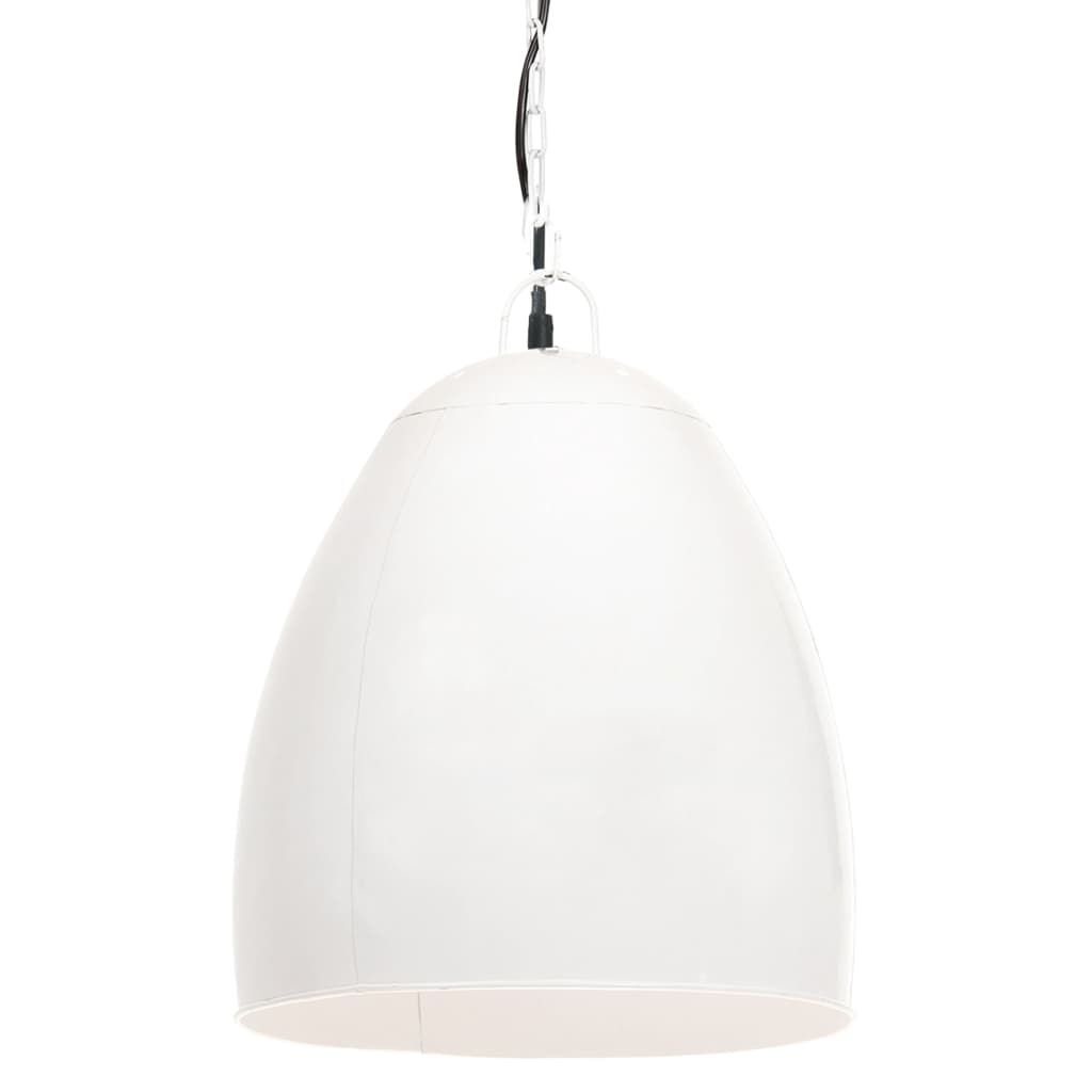 Lampe Suspendue Industrielle 25 W Rond 42 Cm E27 Blanc