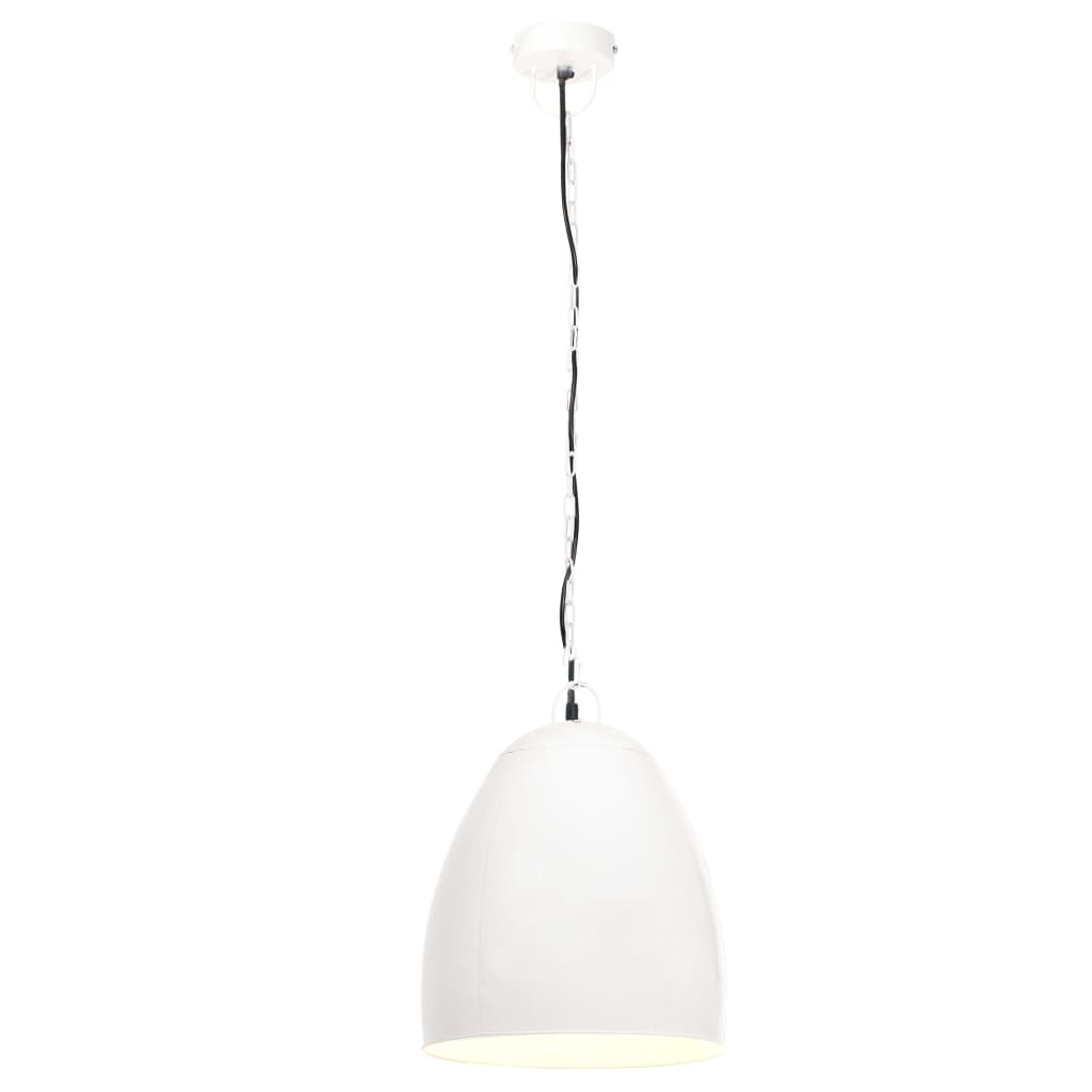 Lampe Suspendue Industrielle 25 W Rond 42 Cm E27 Blanc