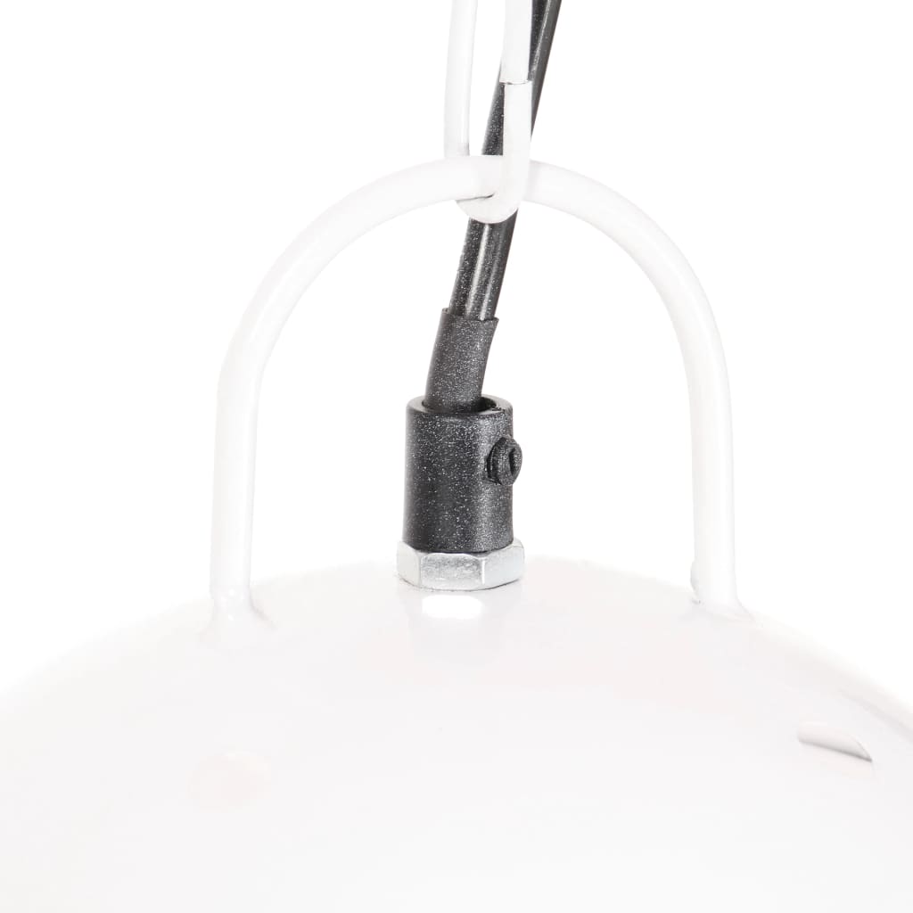 Lampe Suspendue Industrielle 25 W Rond 42 Cm E27 Blanc