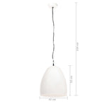 Lampe Suspendue Industrielle 25 W Rond 42 Cm E27 Blanc
