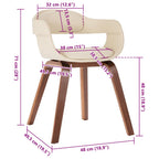 Chaise De Salle À Manger Bois Courbé Et Similicuir