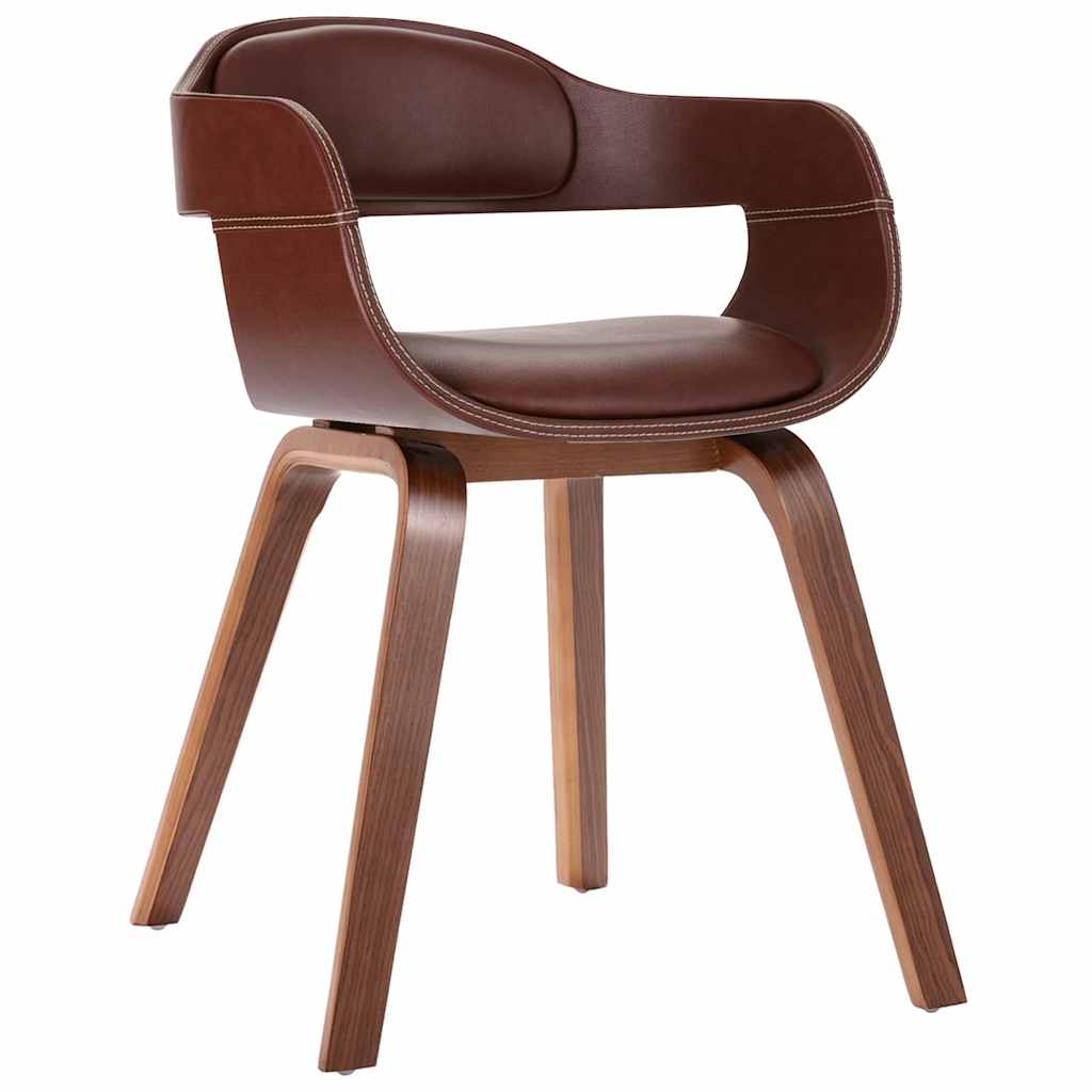 Chaise De Salle À Manger Bois Courbé Et Similicuir
