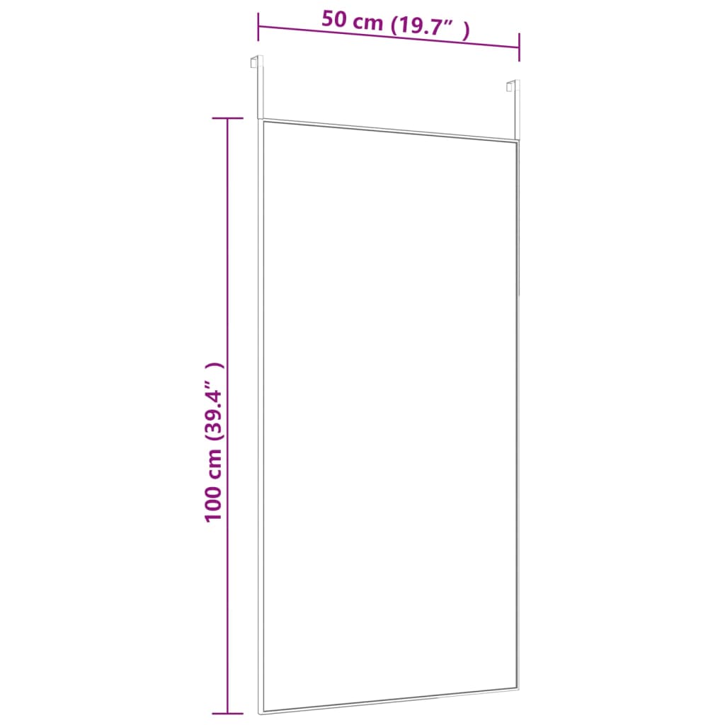 Miroir De Porte Verre Et Aluminium