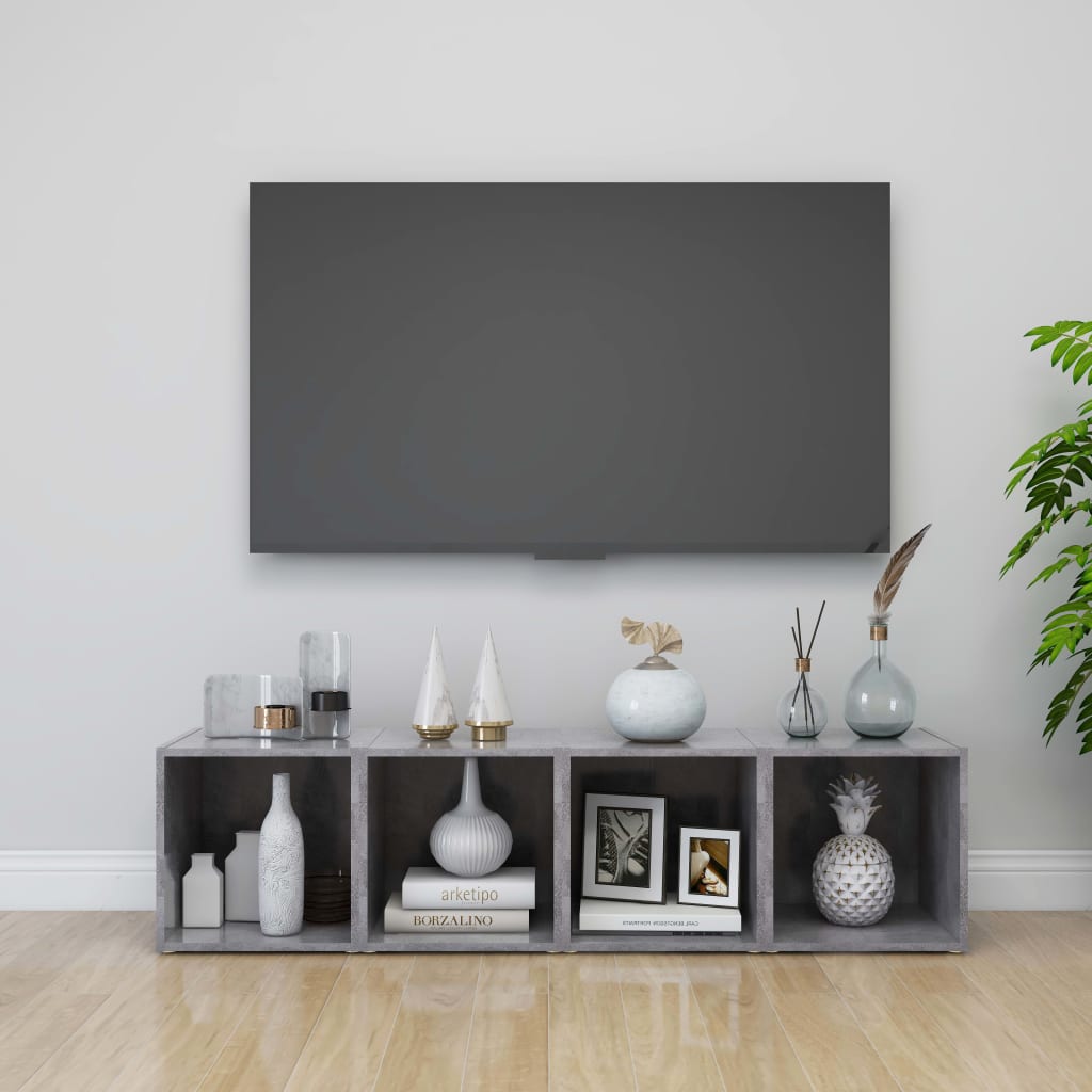 Meubles Tv 4 Pcs 37X35X37 Cm Bois D’ingénierie