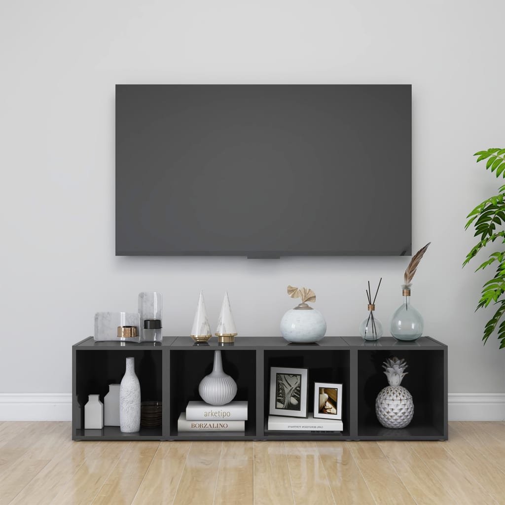 Meubles Tv 4 Pcs 37X35X37 Cm Bois D’ingénierie