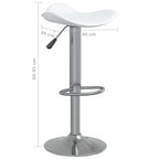 Tabouret De Bar Acier Chromé Et Cuir Artificiel