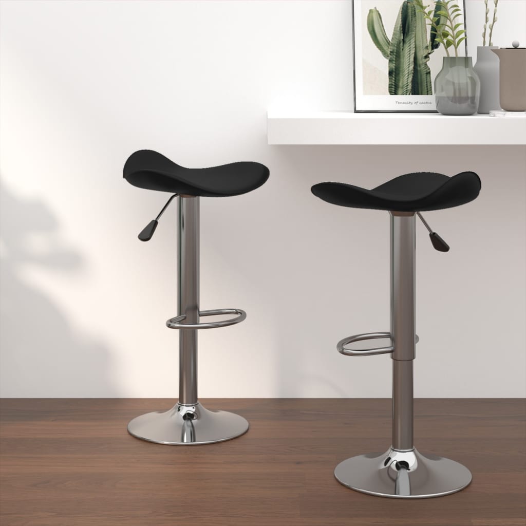 Tabouret De Bar Acier Chromé Et Cuir Artificiel