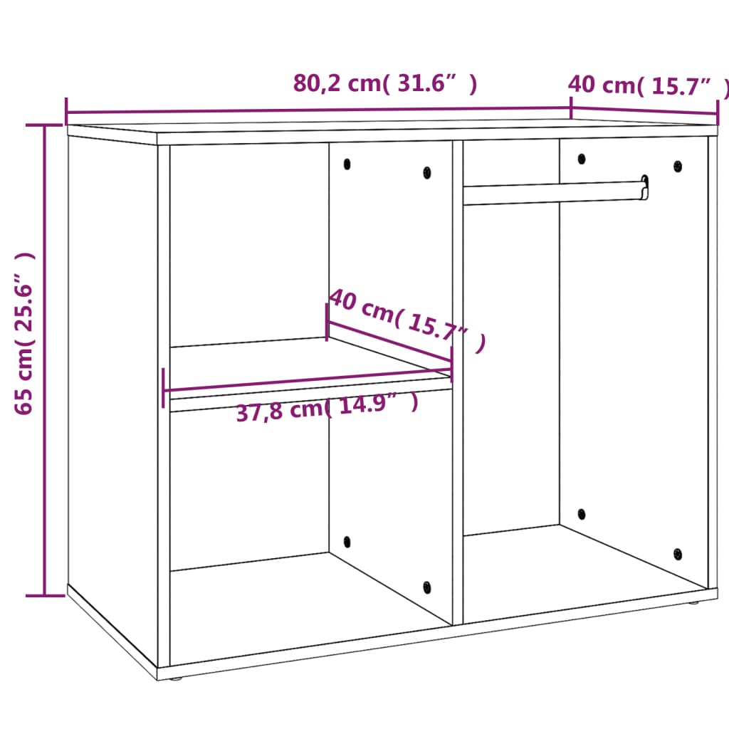Armoire De Dressing 80X40X65 Cm Bois D'ingénierie