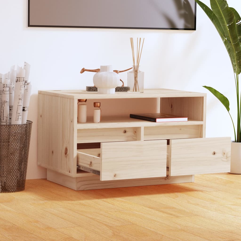 Meuble Tv 60X35X37 Cm Bois De Pin Massif