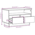 Meuble Tv 60X35X37 Cm Bois De Pin Massif